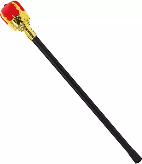 Αποκριάτικο Αξεσουάρ Widmann Σκήπτρο Βασιλικό Μαύρο/Ασημί