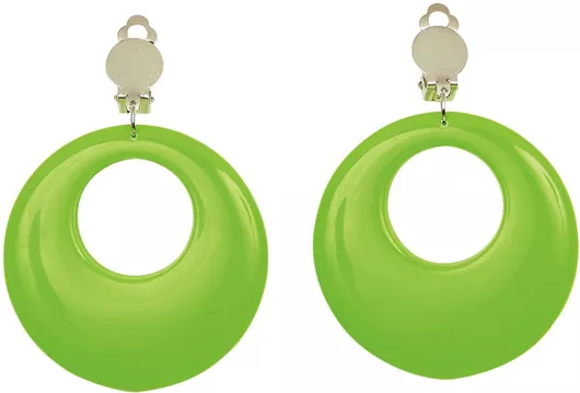 Αποκριάτικο Αξεσουάρ Widmann Σκουλαρίκια Neon Πράσινο