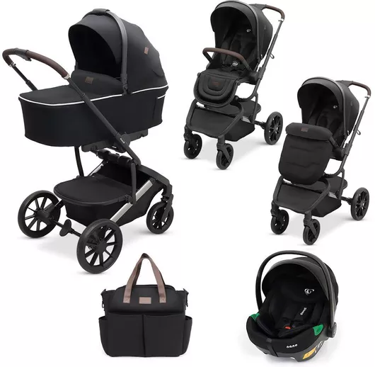 Καρότσι 3 σε 1 Dovadi 112x79x60cm για Νεογέννητα Midnight Black