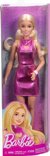 Κούκλα Mattel HYT88 Fashionistas #230 Blonde Hair with Pink Metallic Dress για 3+ Ετών