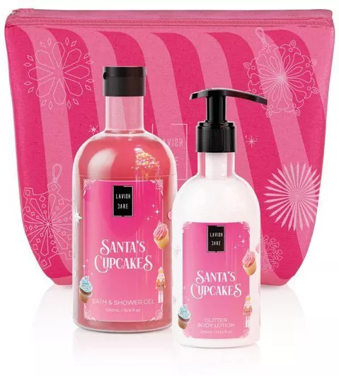 Lavish Care Santa's Cupcakes Σετ Περιποίησης για Ενυδάτωση & Καθαρισμό Σώματος 3τμχ