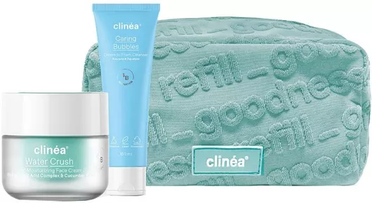Σετ Περιποίησης Προσώπου Clinea Water Crush για Ενυδάτωση & Καθαρισμό Προσώπου 3τμχ