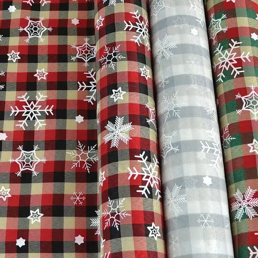 Χριστουγεννιάτικο Ύφασμα Kappa Πολυεστερικό Καρό 50cm x 5m Πολύχρωμο