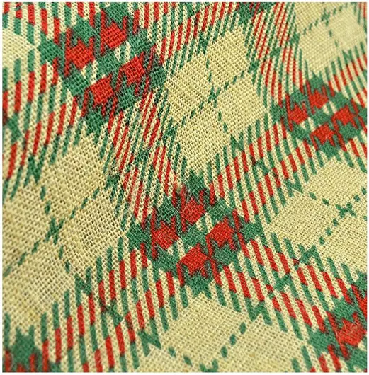 Χριστουγεννιάτικο Ύφασμα Kappa Τσουβάλι Καρό 60cm x 5m Πράσινο/Κόκκινο