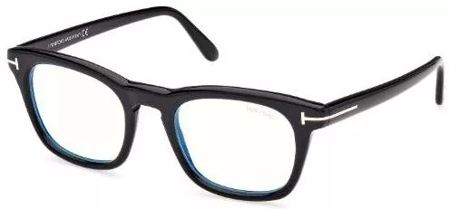 Unisex Σκελετός Γυαλιών Οράσεως Tom Ford TOMFORD5870-001-50 Τετράγωνος Κοκκάλινος Μαύρο