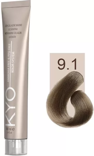 Μόνιμη Βαφή Μαλλιών KYO χωρίς Αμμωνία 9.1 Ξανθό Πολύ Ανοιχτό Σαντρέ 100ml