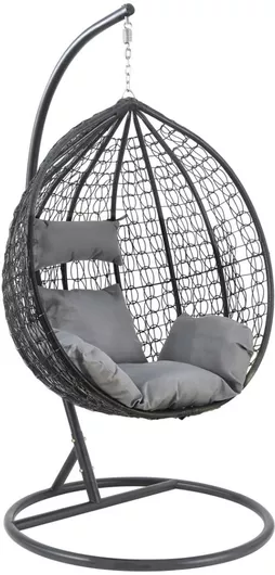Κούνια Φωλιά Polihome Esther Rattan 195x68x106cm Ανθρακί