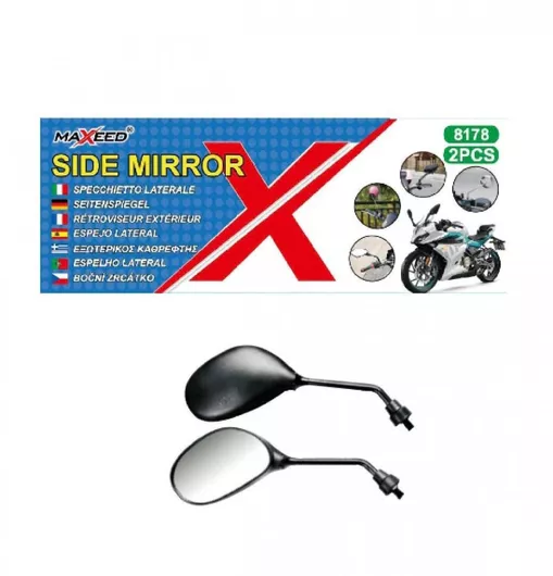 Καθρέπτες Μοτοσυκλέτας 26657 2τμχ Μαύρο