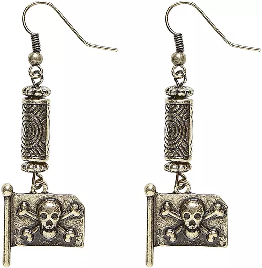 Αποκριάτικο Αξεσουάρ Widmann Σκουλαρίκια Σημαία Πειρατή Χρυσό/Μαύρο