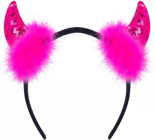 Αποκριάτικο Αξεσουάρ Widmann Στέκα Μαλλιών με Κέρατα Ροζ