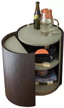 Κομοδίνο Casa Vogue Rim Ξύλινο 40x40x52cm Καφέ