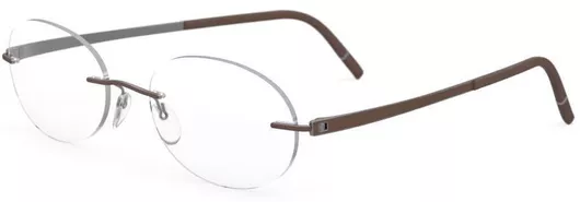 Unisex Σκελετός Γυαλιών Οράσεως Silhouette SILH5529/GA-6060-52/19/145 Στρογγυλός από Τιτάνιο Καφέ