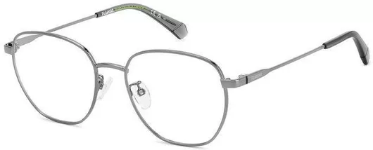 Ανδρικός Σκελετός Γυαλιών Οράσεως Polaroid PLDD509/G-010-53 Τετράγωνος Μεταλλικός Ασημί
