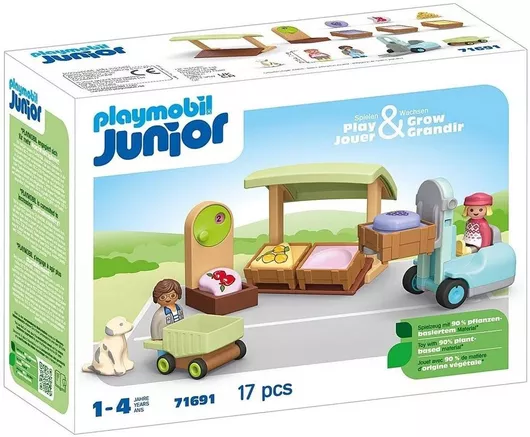 Playmobil Junior: Πάγκος Βιολογικών Προϊόντων Και Κλαρκ για 1+ Ετών