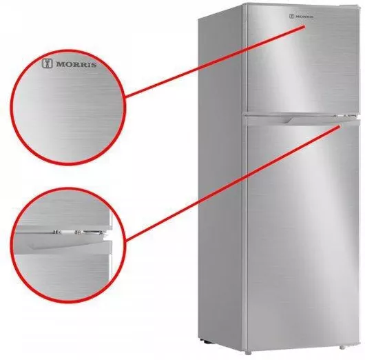 Morris Ψυγείο Δίπορτο 132lt Υ125xΠ45xΒ49εκ. Inox T72132ETD