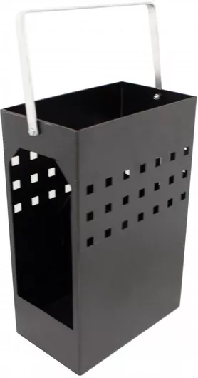 Θήκη Εργαλείων Τζακιού Μεταλλική 20x12x30cm Μαύρο