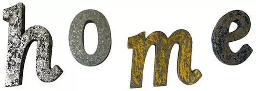 Διακοσμητικά Γράμματα Τοίχου ''Home'' Μεταλλικά