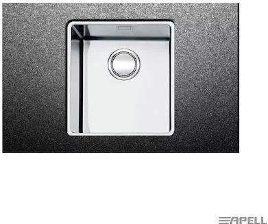 Νεροχύτης Κουζίνας Apell Υποκαθήμενος Inox 34x40cm Ασημί