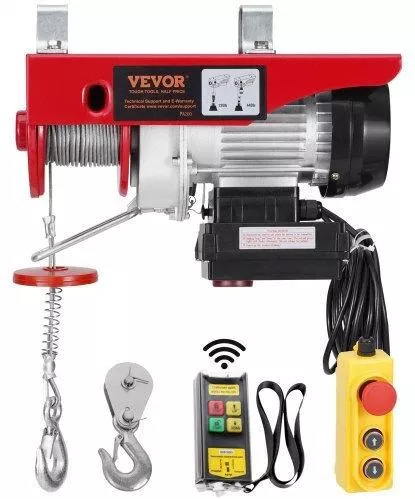 Γερανός Vevor DDGSSHLYXWXSZ60OHV2 Ηλεκτρικός 440 lbs 100m Ασύρματο & 4 m Ενσύρματο Τηλεχειριστήριο