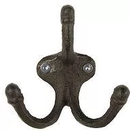 Κρεμάστρα Τοίχου Vintage Μεταλλική Χρώμα 2 Θέσεων 4 x 4.5 x 8.5cm Σκουριά