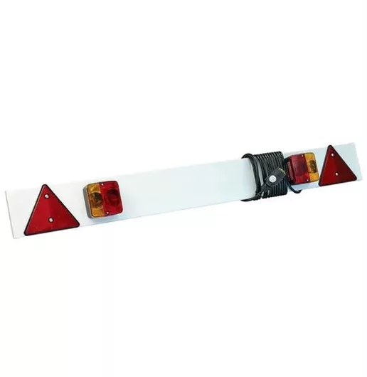 Φώτα Τρέιλερ w16301-4 με Πλάκα PVC Σετ 2τμχ 7pin Λευκό