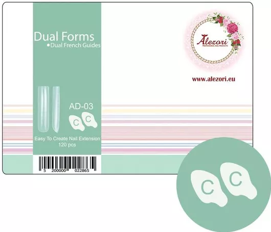 Φόρμες Νυχιών Alezori Dual Forms Σετ 120τμχ AD-03