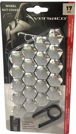 Καπάκια Μπουλονιών Auto Gs 17mm Σετ 20τμχ Ασημί