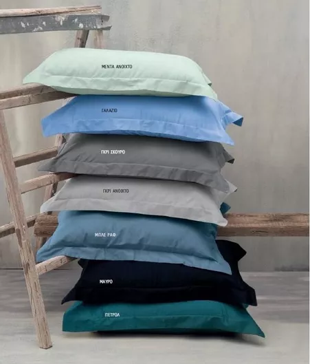 Σετ Μαξιλαροθήκες Rythmos Scenario Βαμβακοσατέν Oxford 50x70cm Μπλε Raf