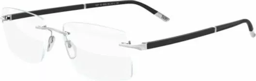 Ανδρικός Σκελετός Γυαλιών Οράσεως Silhouette 5421-6053-55 Τετράγωνος από Τιτάνιο Ασημί