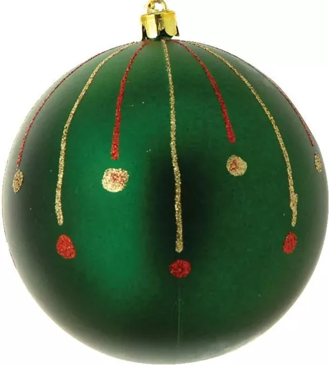 Χριστουγεννιάτικη Μπάλα Lianos 165748 από Πλαστικό 10cm Πράσινο
