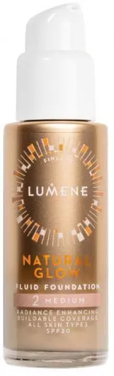 Foundation Lumene Natural Glow Fluid SPF20 Illuminating Smoothing 2 Medium 30ml