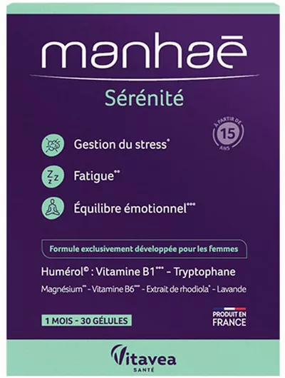 Vitavea Manhae Serenity Συμπλήρωμα για το Άγχος 30 Κάψουλες
