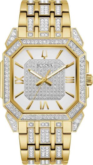 Ανδρικό Ρολόι Bulova 98A295 με Μεταλλικό Μπρασελέ Χρυσό
