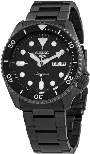 Ανδρικό Ρολόι Seiko SRPD65K1F με Μεταλλικό Μπρασελέ Μαύρο