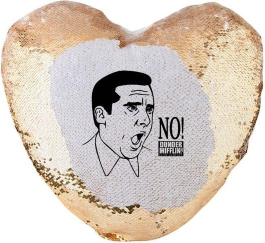 Διακοσμητικό Μαξιλάρι Koupakoupa The Office Michael NO!!! με Πούλιες 40x40cm Χρυσό