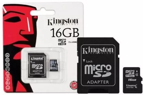 Κάρτα Mνήμης Kingston microSDXC 16GB Class 4 με Αντάπτορα