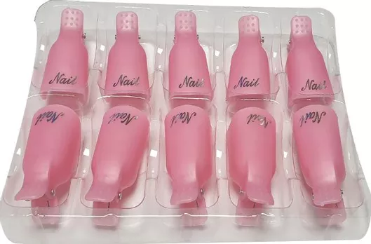 Μανταλάκια Αφαίρεσης Τεχνητών Νυχιών Σετ 10τμχ
