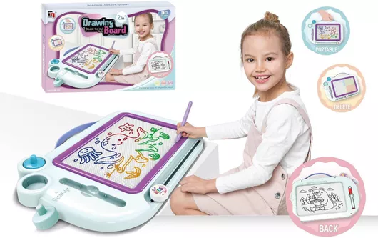 Πίνακας Μαγνητικός Blue Toys Ζωγραφικής Λευκό/Ροζ