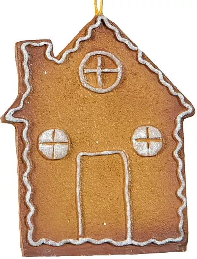 Χριστουγεννιάτικο Στολίδι Ζαχαρωτό Lianos 8cm Σετ 2τμχ Καφέ