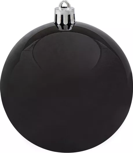 Χριστουγεννιάτικο Στολίδι Μπάλα Lianos Πλαστικό 10cm Μαύρο