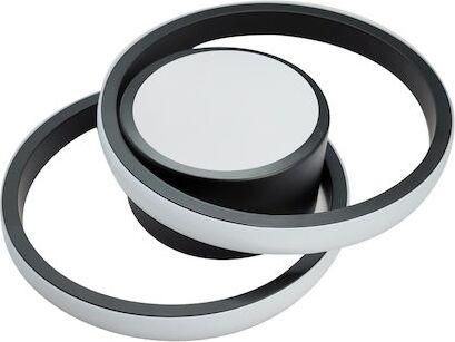 Πλαφονιέρα Οροφής Powertech Μοντέρνα Πλαστική με Ενσωματωμένο LED Μαύρο 27cm