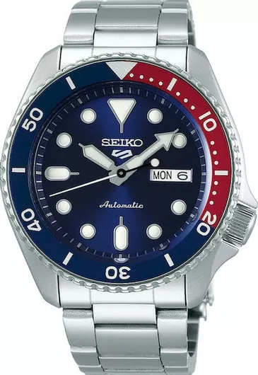 Ανδρικό Ρολόι Seiko SRPD53K1 με Μεταλλικό Μπρασελέ Ασημί