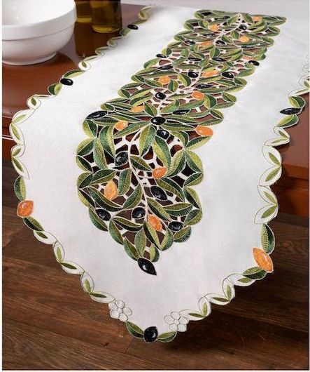 Τραβέρσα Silk Fashion Σατέν Ελιά Nw342 40x175cm Κίτρινη