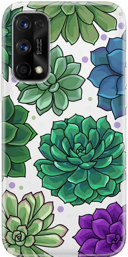 Θήκη Κινητού Back Cover για Realme 7 5G - Clear TPU - Succulent