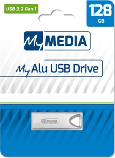 Verbatim MyMedia My Alu 128GB USB 3.2 Stick Ασημί