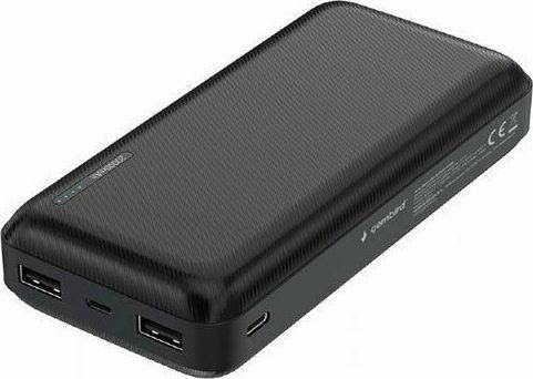 Gembird PB20-02 Power Bank 20000mAh 12W με 2 Θύρες USB-A Μαύρο