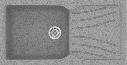 Νεροχύτης Sanitec Ένθετος-Υποκαθήμενος Συνθετικός 100x50cm 324-04 Granite Grey