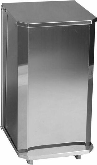 Κάδος Απορριμμάτων TRC-20 Μεταλλικός Τροχήλατος με Πεντάλ 90lt 40x40x70cm Inox