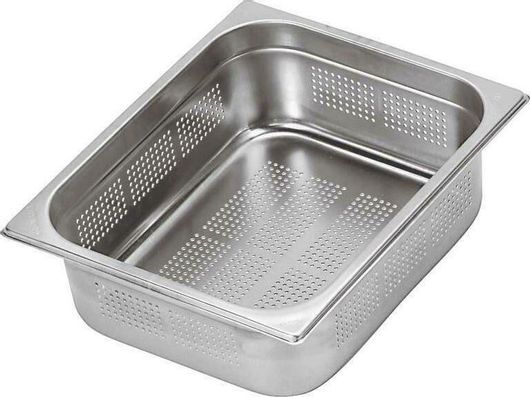 Σκεύος Gastronorm Paderno Διάτρητο Aνοξείδωτο 2 / 1 με Βάθος 150mm