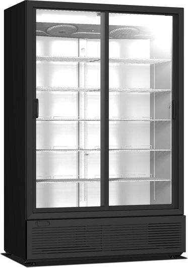 Ψυγείο Αναψυκτικών Crystal SA CRS 1200 1129lt Διπλό Υ205.9xΠ136.4xΒ71.6cm Black